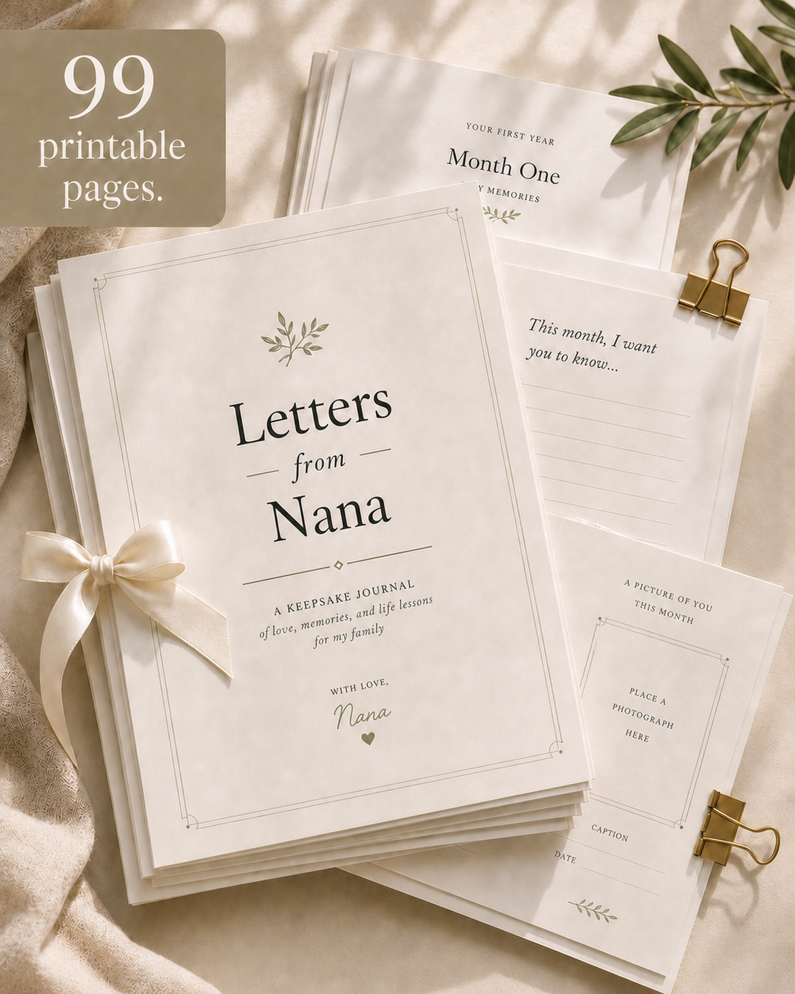 Letters from Grandma: A First Year Keepsake Journal Printable PDF - Image 4