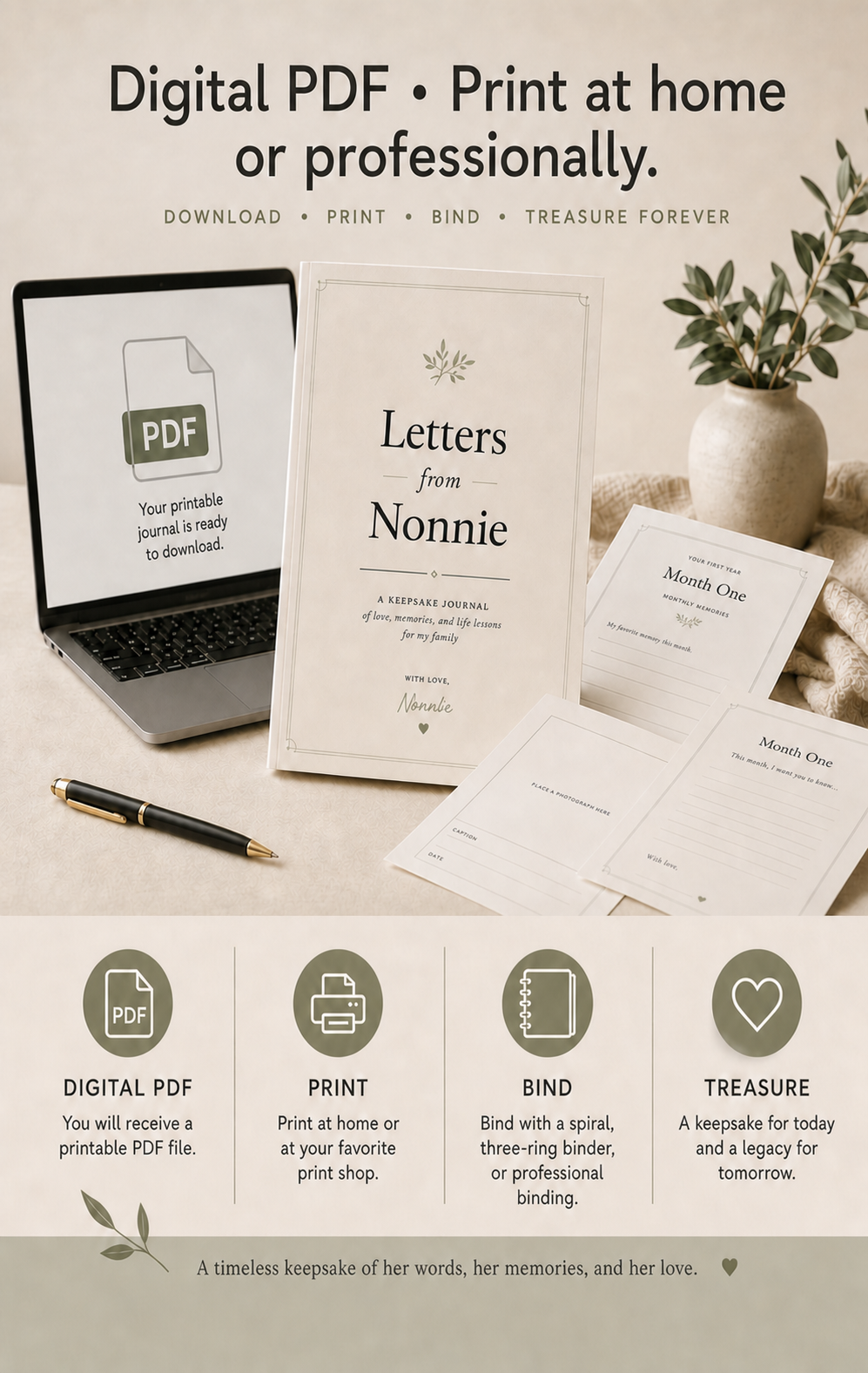 Letters from Grandma: A First Year Keepsake Journal Printable PDF - Image 8