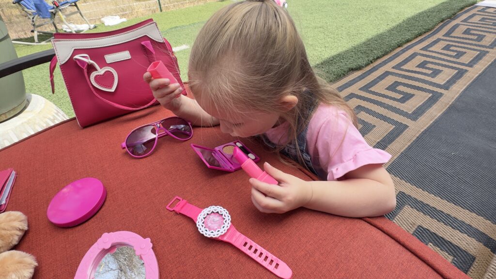 My granddaughter at three, before her brother arrives, Help After the Baby's Born.