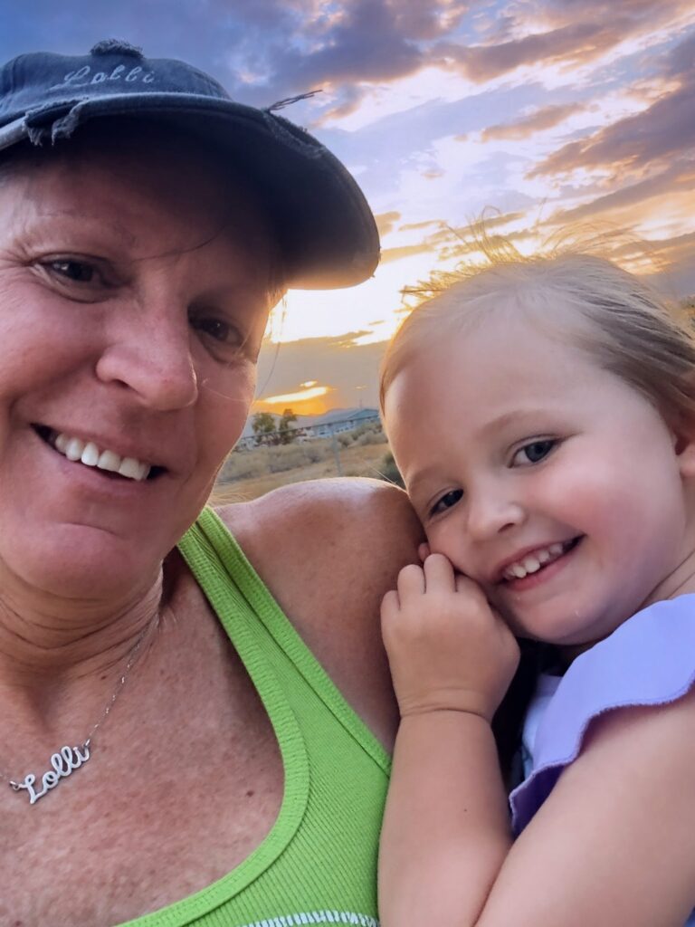grandmother and granddaughter sharing some love